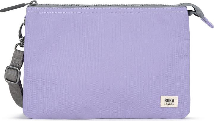 Roka London Carnaby Crossbody Lavender XL Recycled Canvas (XL)