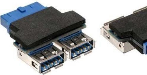 Image du produit InLine Adaptateur interne USB 3.0 vers externe USB 3.0 - carte électronique (USB-A, 5 cm)