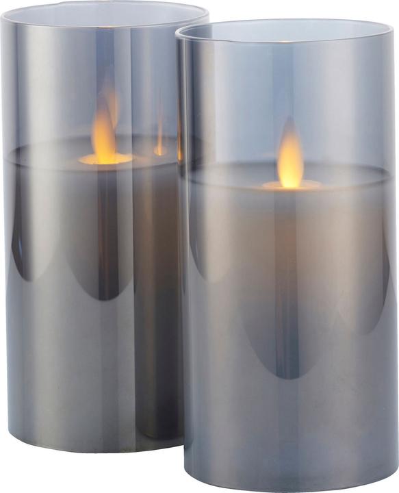 Sirius LED candle Ivy 15cm set of 2 Grey (2 x)