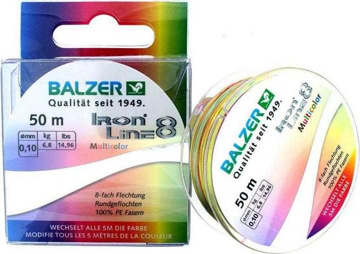 Produktbild Balzer Iron Line 8 Multicolor 50m (6.80 kg, 0.10 mm)
