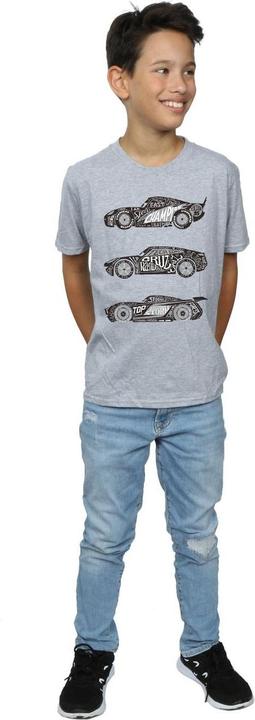 Immagine prodotto Disney Cars Text Racers Maglietta Ragazzi (140, 146)