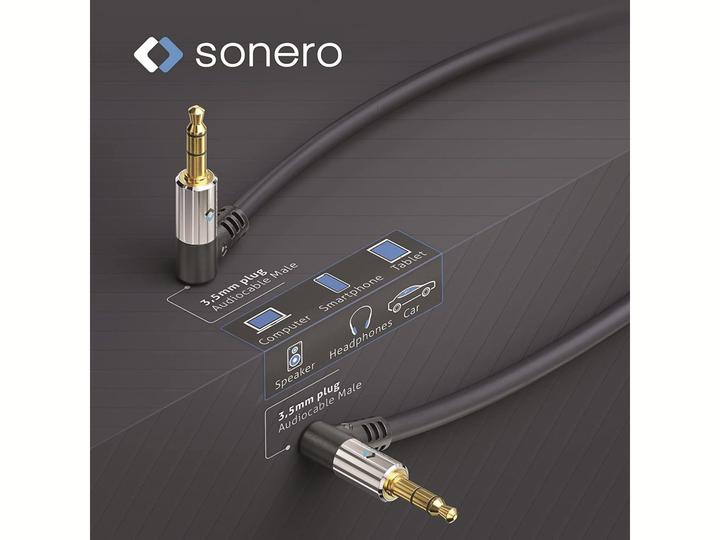 Produktbild Sonero Audio-Kabel 3.5 mm Klinke - 3.5 mm Klinke 0.5 m (0.50 m, 3.5mm Klinke (AUX))