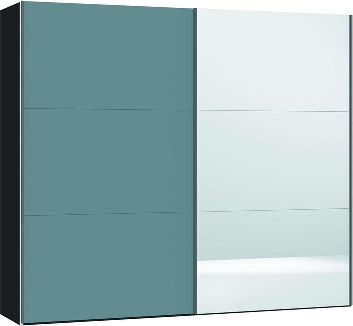 Produktbild Jutzler Schwebetürenschrank Slideline 220 Glas hellblau matt / Spiegel