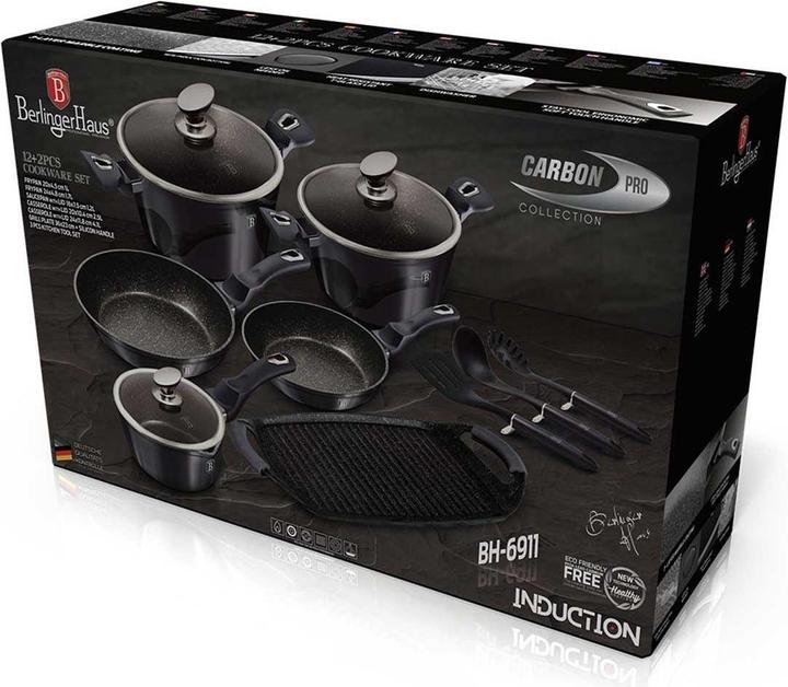 Image du produit BerlingerHaus Pot Set Carbon Pro (Ensemble de casseroles et de poêles de cuisson, Aluminium)