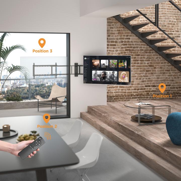 Image du produit equip Support pivotant motorisé pour TV (Mur, 75", 50 kg)