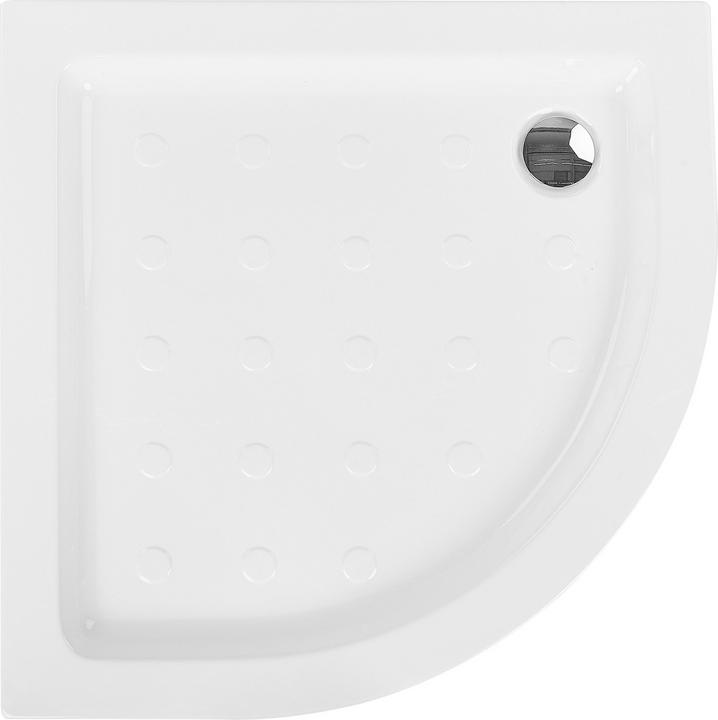 Produktbild Beliani Duschwanne 80 x 80 x 7 cm halbrund weiss SIUNA