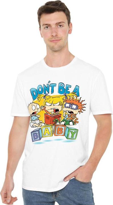 Actual product image Rugrats Mens Don't Be A Baby Blocks T-Shirt (4XL)