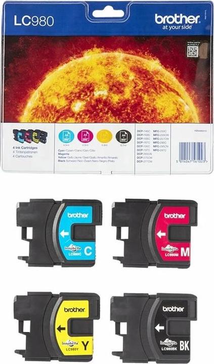 Actual product image Brother LC-980 Value Pack (M, C, Y, FC)