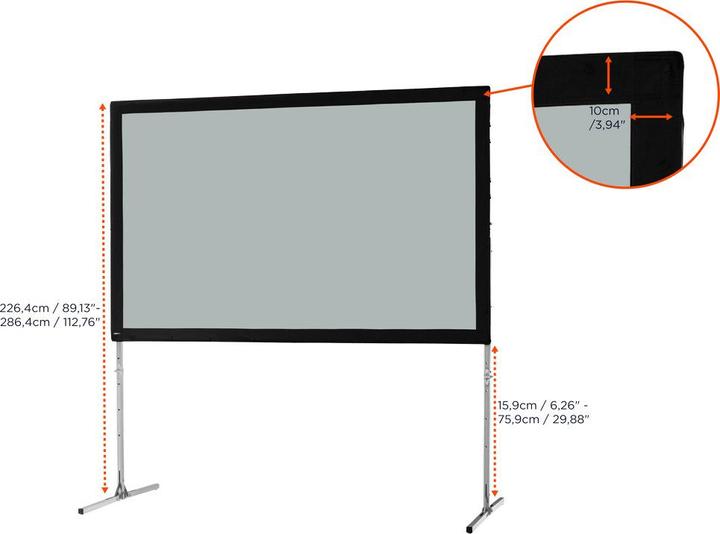 Actual product image Celexon Mobile Expert Business Format - Projection screen with removable feet - Rückpr (141.34", 16:10)