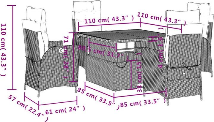 Produktbild VidaXL Jemie (110 cm)