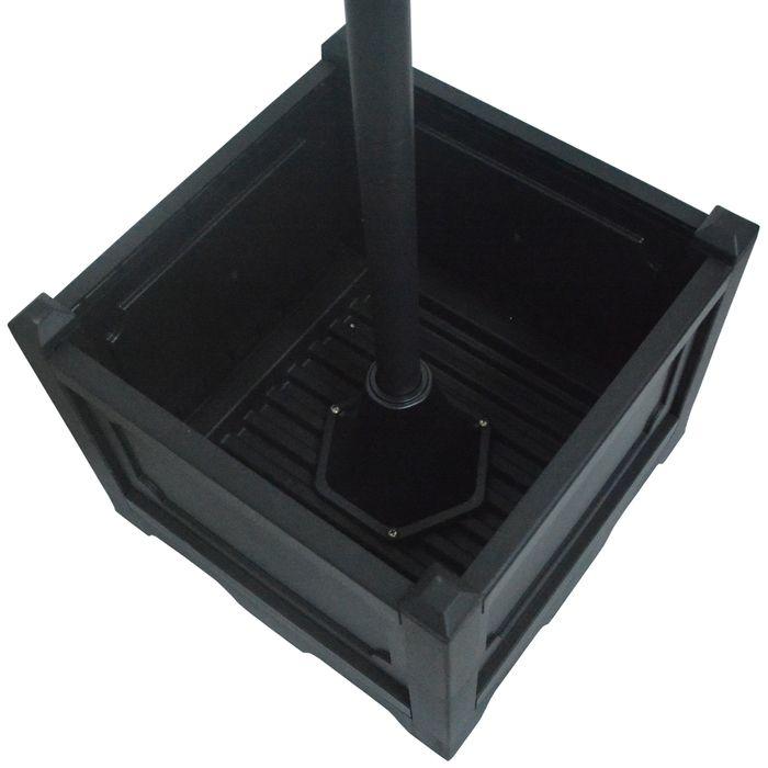Produktbild Swisshandel24 Solarleuchte Gartenlicht 3-köpfige Lampe mit Blumentopf-Basis Wasserdicht Edelstahl 60 x 55 x 189 cm (IP44)