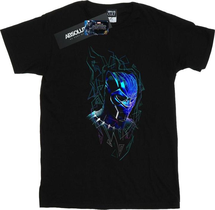 Mädchen Black Panther Neon Maske Baumwoll TShirt
