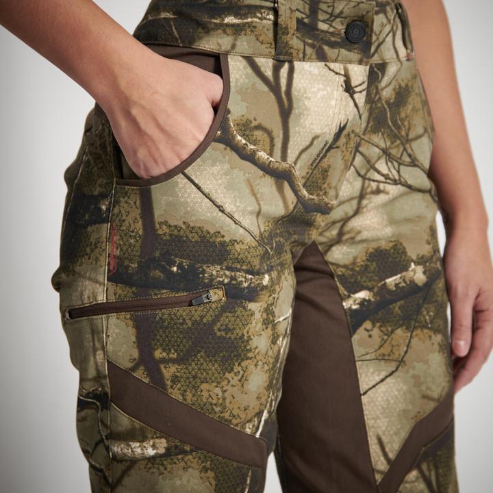 Produktbild Solognac Jagdhose 500 Damen geräuscharm atmungsaktiv Camouflage (S)