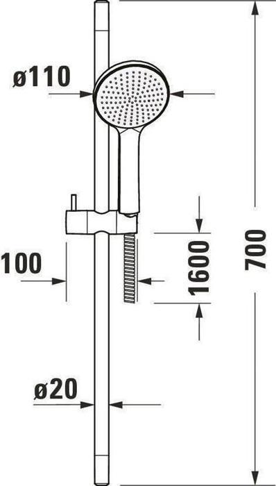 Actual product image Duravit Shower set black matt (1 Beam types, 19.50 l/min)