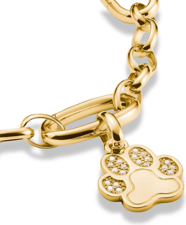 Produktbild Thomas Sabo Charm-Anhänger Pfote mit Steinen Connect vergoldet (Silber 925)