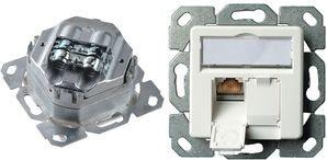 Actual product image Telegärtner TELEGAERTNER UPDose Cat6/Cl.E double 2xRJ45 alpinwhite AMJ45 (25.16.8650)