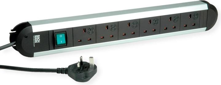 Actual product image Bachmann PRIMO 6xUK 90° 1xswitch 2.0m UK (6 x, BS 1363, CEE 7/3, 1.75 m)