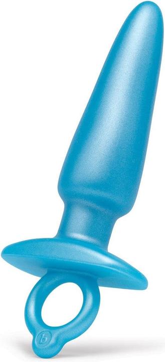 Produktbild Earthly Body b-Vibe Sleek Plug - Blue Butt Plug with Ring