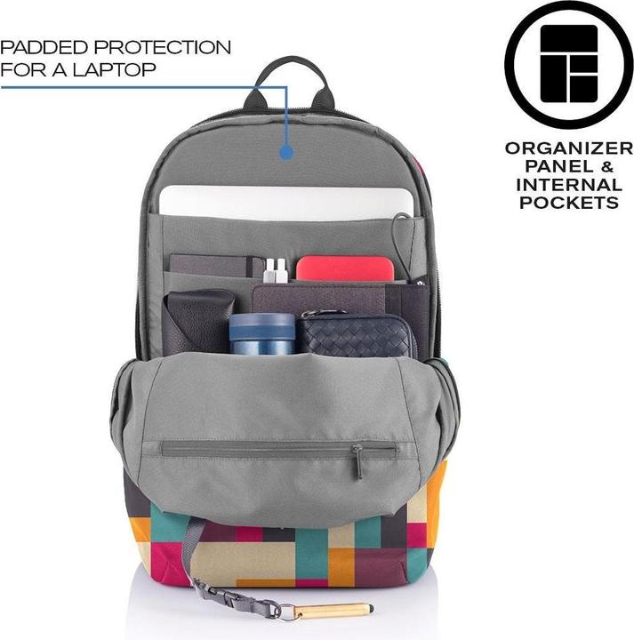 Image du produit XD Design PLECAK ANTYKRADZIEŻOWY BOBBY SOFT GEOMETRIC P/N : P705.867 (16 l)
