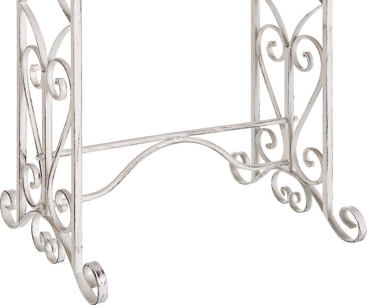 Produktbild Beliani Handtuchständer Antik Optik weiss 49 x 91 cm freistehend 3 Arme CHILLAN
