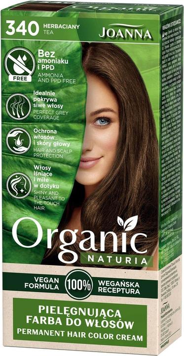Joanna Naturia Organic caring hair dye without ammonia and PPD 340 Tea