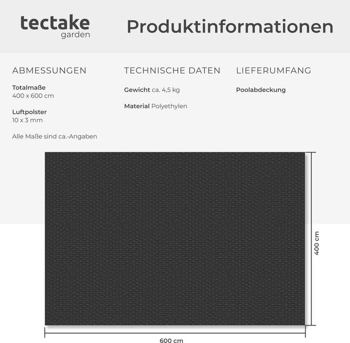 Image du produit tectake Couverture de piscine