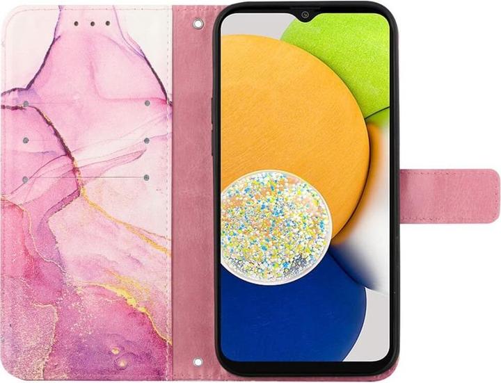Produktbild Cover-Discount Galaxy A54 - Leder Hülle pink Marble (Samsung Galaxy A54 5G)