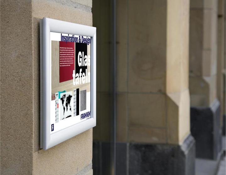 Produktbild Franken Plakatrahmen "Outdoor", DIN A4, 25 mm Rahmenprofil silbereloxierter Aluminium-Klapprahmen, Kunststof