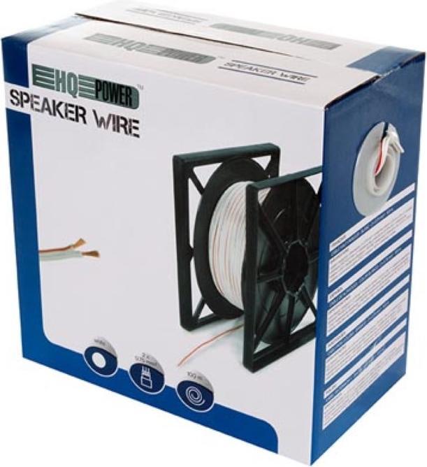 Actual product image Cables SPEAKER WIRE - WHITE - 2 x 0.75 mm² - 100 m (100 m, 0.75 mm²)