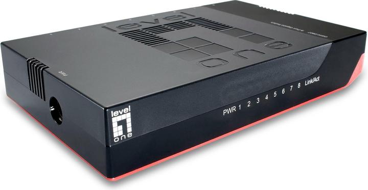 Produktbild LevelOne GSW-0807 8-Port Gigabit Ethernet Switch 1000Mb/s, Voll-Duplex, 10/100 Mb/s, Voll/Halb-Duple (8 Ports)