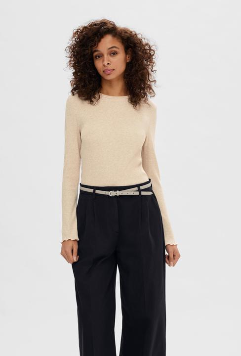 Immagine prodotto Selected Femme Top a coste con maniche lunghe (XL)