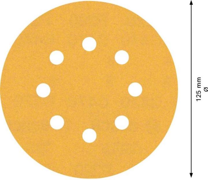 Productafbeelding Bosch Professional Zubehör Expert C470 Schuurpapier met 8 gaten voor excentrische schuurmachine, 125 mm, G 220, 50 st. (220)