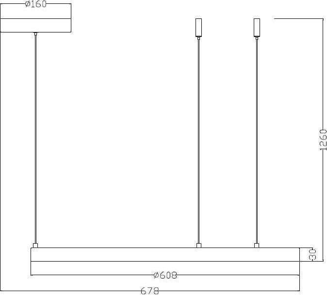 Produktbild Light Prestige Pendant LED Light Midway 60cm Gold