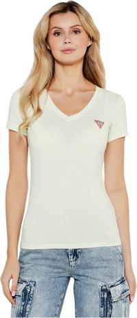 Image du produit Guess Damen T-Shirt Vn Mini Triangle Light Lime (XS)