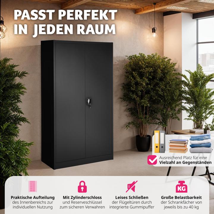 Image du produit tectake Armoire de classement (80 x 40 x 180 cm)