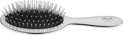 Image du produit Jäneke Brosse à cheveux Corps chromé Poils chromés Caoutchouc noir 84g