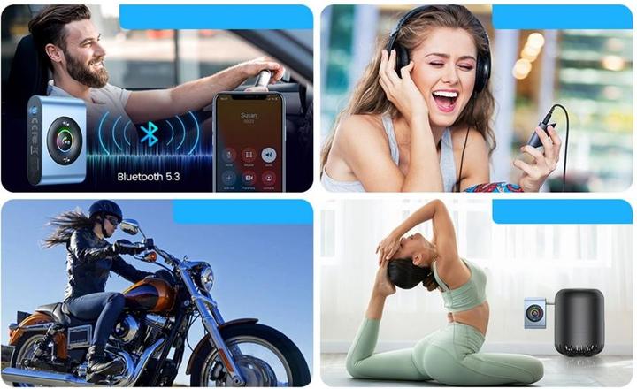 Actual product image Joyroom Bluetooth 5.3 AUX receiver JR-CB1 (grey) (Receiver)