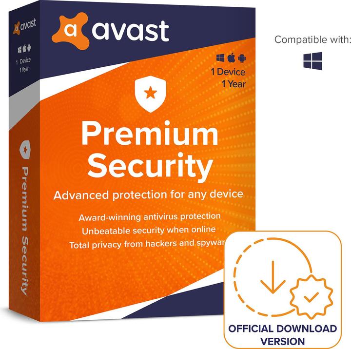 Produktbild Avast Premium Security (1 User, 1 Geräte/User, 12 Monate)