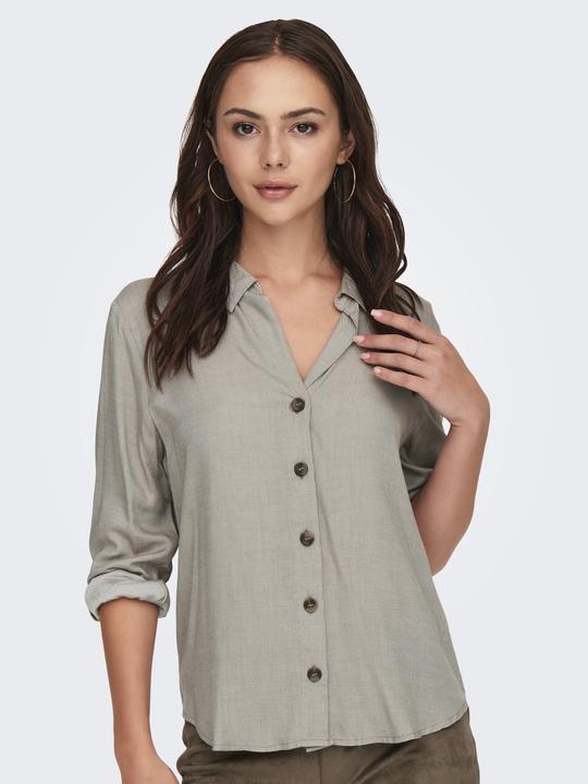 Immagine prodotto JdY Vestibilità ampia Collo a camicia Polsini risvoltati Taglio voluminoso delle maniche Top a camicia (XXL)