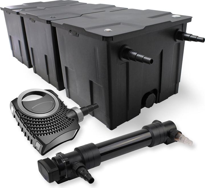 Produktbild SunSun 3-Kammer Filter Set 90000l 36W UVC 6erSerie Teich Klärer NEO10000 80W Pum