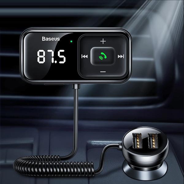 Actual product image Baseus Car Bluetooth MP3 Player T Shaped S-16 Black OS