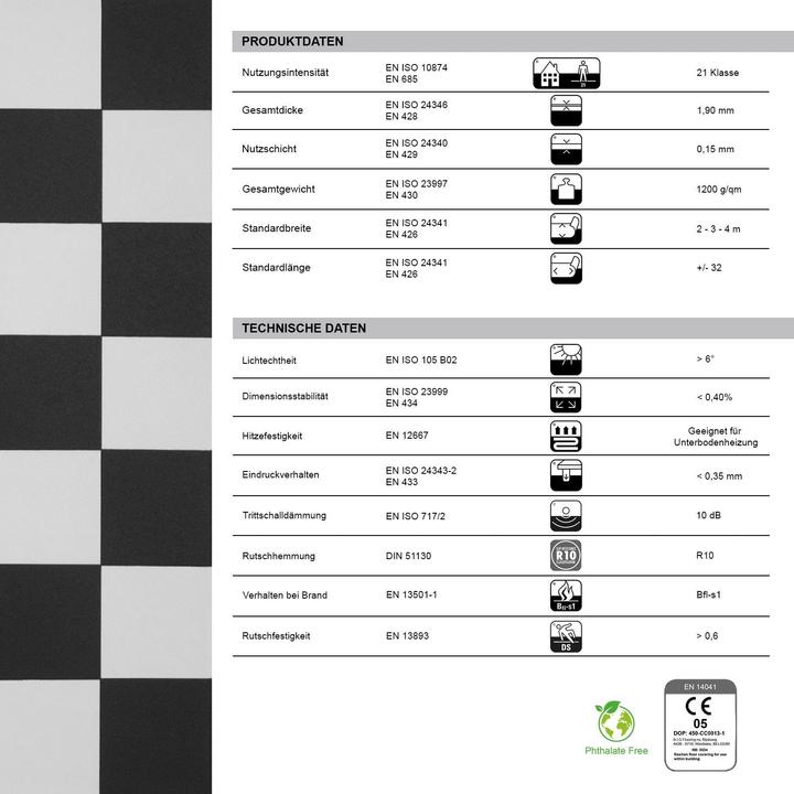 Nährwerte und Zutaten Karat Damier 019D (Vinylboden)