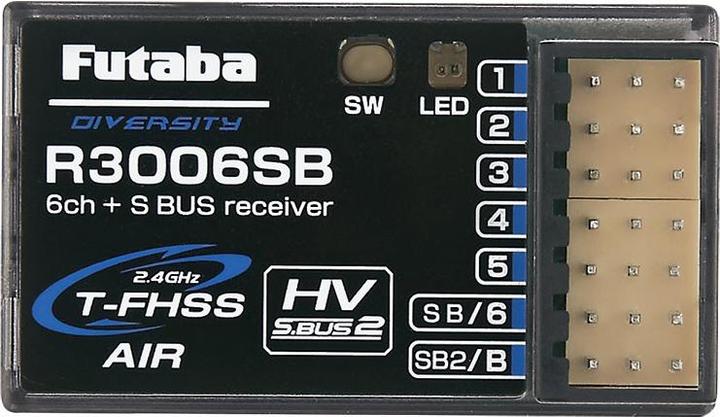 Actual product image Futaba T6K-R3006SB-2.4G Mode 2 without battery / charger