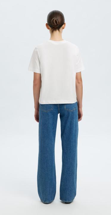 Actual product image Selected Femme Besticktes T-Shirt mit Rundhalsausschnitt (L)