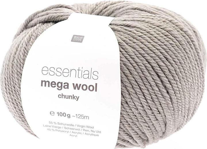 Produktbild Rico Design Wolle Essentials Mega Wool chunky 100 g, Steingrau (125 m)