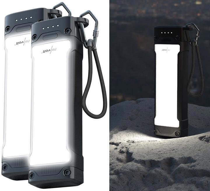 Immagine prodotto Revolt Banche di energia USB da esterno, 20.000 mAh, luce LED, USB-C PD 20 W, set da 2 (20 mAh, 20 W)