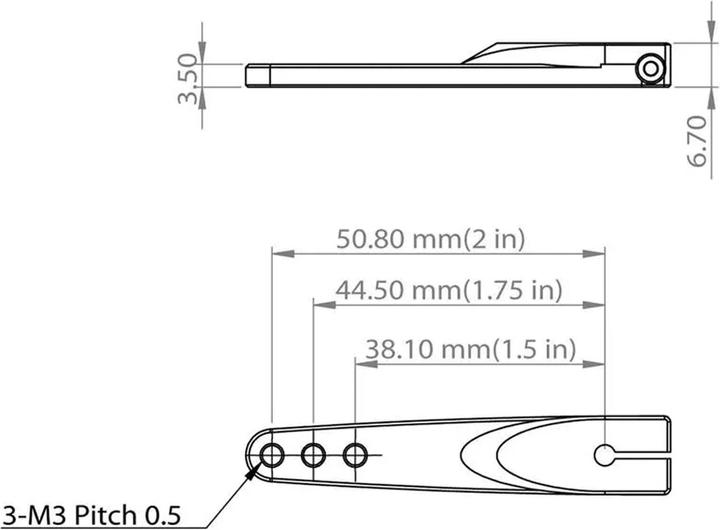 Immagine prodotto Mks Servohorn einseitig Metall M3 - L 1.5/1.75/2 in - HBL8X0, HBL380
