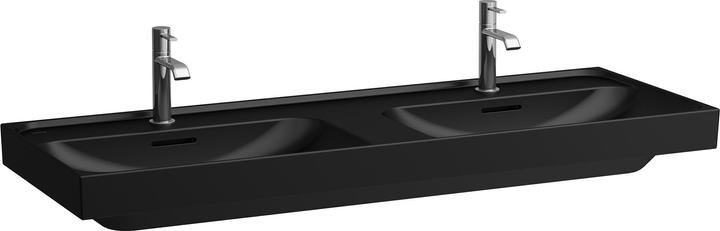Actual product image Laufen Meda double washbasin, undermountable, 1300x460mm, 3 tap holes per basin, with overflow (1400 mm, 240 mm)
