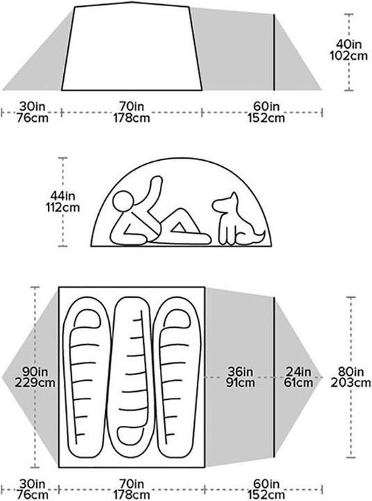 Produktbild Big Agnes Blacktail 3 Hotel (Kuppelzelt, 3.14 kg, 3 Personen)