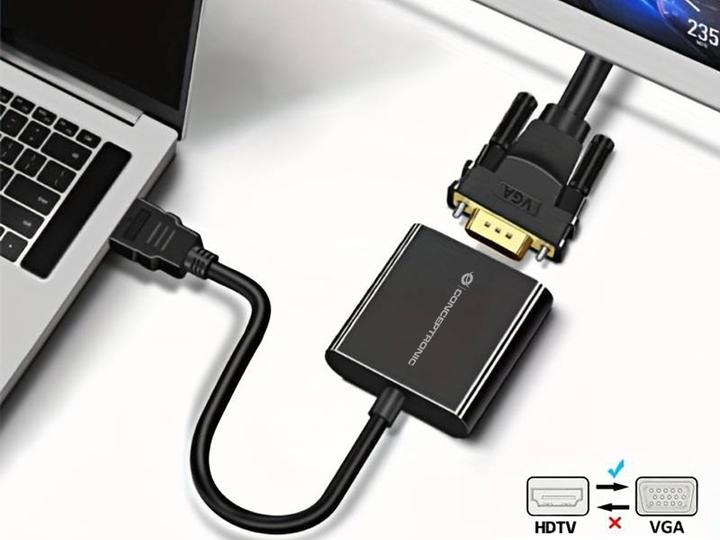 Immagine prodotto Conceptronic Adattatore HDMI -> VGA 1080P 60Hz 0,25m bw (HDMI, 25 cm)